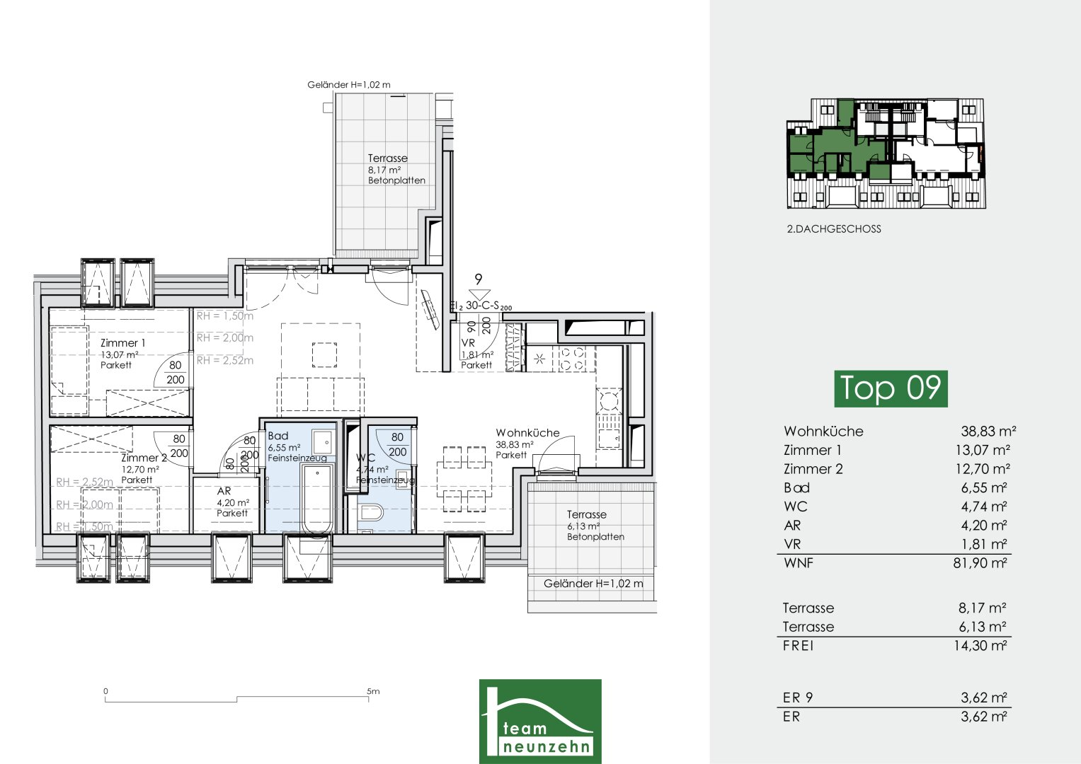 Wohnung zum Kauf provisionsfrei 404.911 € 3 Zimmer 81,7 m²<br/>Wohnfläche 5.<br/>Geschoss Gartenheimstraße 45-47 Wien 1220