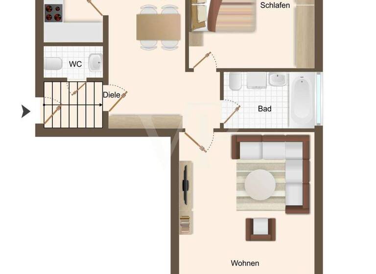 Wohnung zum Kauf 235.000 € 2,5 Zimmer 72 m² 2. Geschoss Muffendorf Bad Godesberg 53177