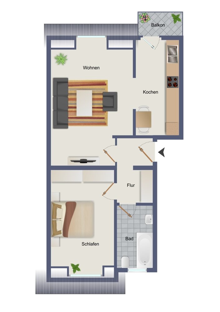 Wohnung zum Kauf 47.000 € 2 Zimmer 57 m²<br/>Wohnfläche Ronneburg Ronneburg 07580