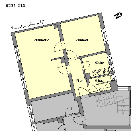 Wohnung zur Miete 486 € 3 Zimmer 59,3 m²<br/>Wohnfläche 3.<br/>Geschoss 16.12.2024<br/>Verfügbarkeit Zellerstr. 1 Wohlgelegen - West Mannheim 68167