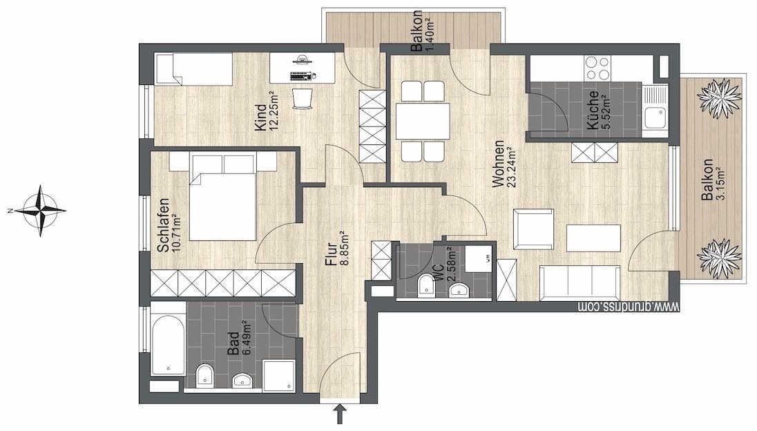 Wohnung zum Kauf 620.000 € 3 Zimmer 74,1 m²<br/>Wohnfläche Pasing Pasing 81241