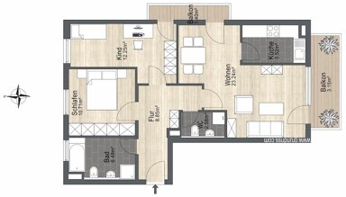 Wohnung zum Kauf 620.000 € 3 Zimmer 74,1 m² Pasing Pasing 81241