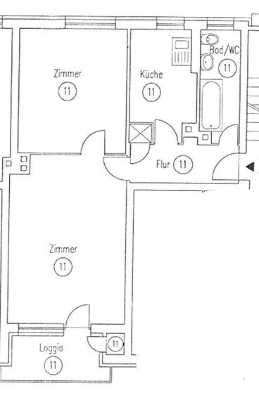 Wohnung zum Kauf provisionsfrei 247.300 € 2 Zimmer 53,1 m²<br/>Wohnfläche EG<br/>Geschoss Heidelberger Straße 30 St. Ludwig mit Eichbergviertel Darmstadt 64285