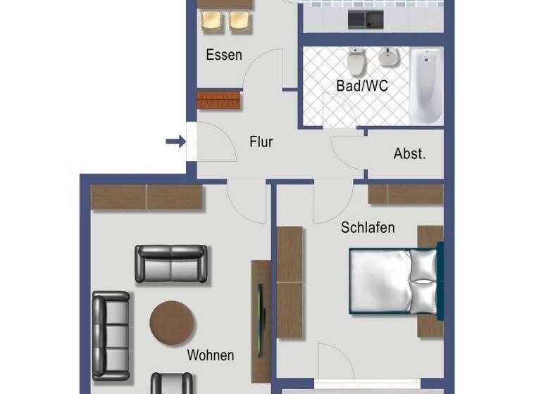 Wohnung zum Kauf provisionsfrei 177.000 € 3 Zimmer 89,8 m² EG Wöschhalde 6 Villingen Villingen-Schwenning 78052
