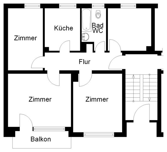 Wohnung zur Miete 733 € 4 Zimmer 72,2 m²<br/>Wohnfläche 1.<br/>Geschoss 21.01.2025<br/>Verfügbarkeit Schilgenstr. 13 Kalkhügel 153 Osnabrück 49080