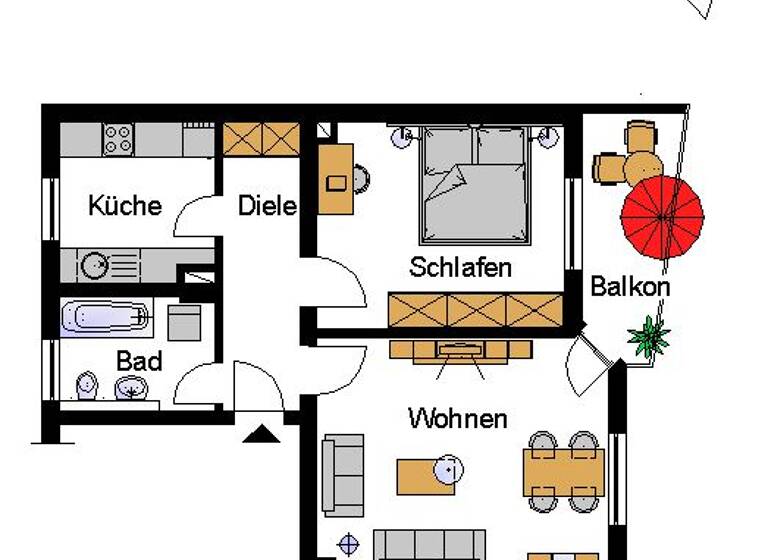 Wohnung zur Miete 331 € 2 Zimmer 55,2 m² EG Humboldtstr. 5 Altena 58762