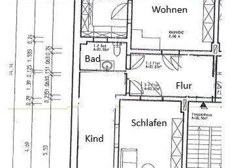Wohnung zur Miete 550 € 3 Zimmer 80 m² 1. Geschoss frei ab sofort Dresdener Str. 12 Innenstadt Görlitz 02826