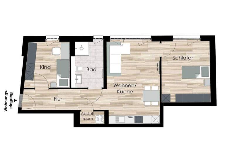 Wohnung zur Miete - Erstbezug 760 € 3 Zimmer 67,2 m² 2. Geschoss frei ab sofort Goethestraße 11 Ohrdruf 99885