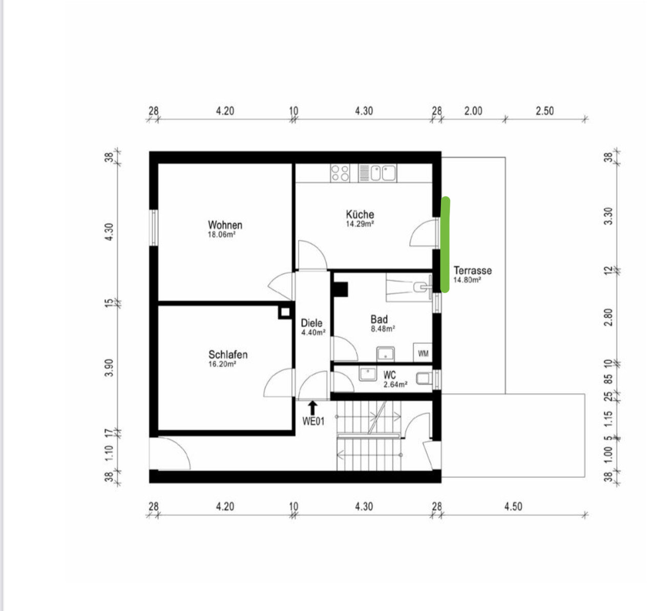 Wohnung zur Miete 1.200 € 2 Zimmer 71,5 m²<br/>Wohnfläche Kriegshaber Augsburg 86156