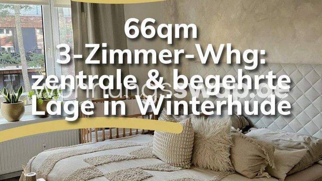 Studio zur Miete Tauschwohnung 1.000 € 3 Zimmer 66 m² 1. Geschoss Winterhude Hamburg 22301