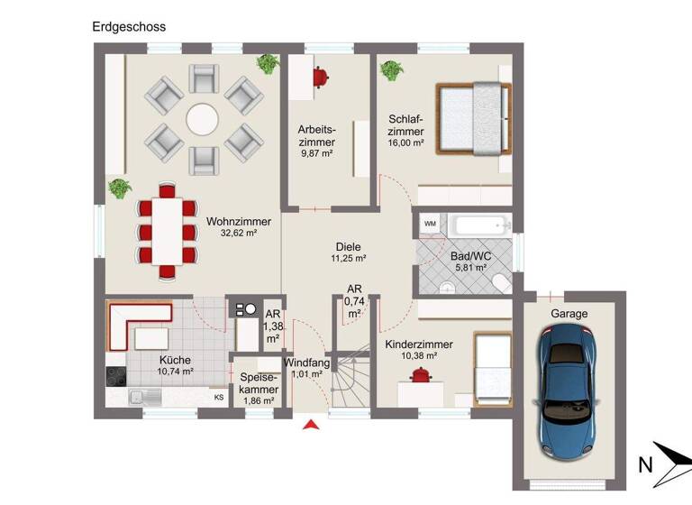 Einfamilienhaus zum Kauf 249.000 € 7 Zimmer 159 m² 877 m² Grundstück Tarmstedt 27412
