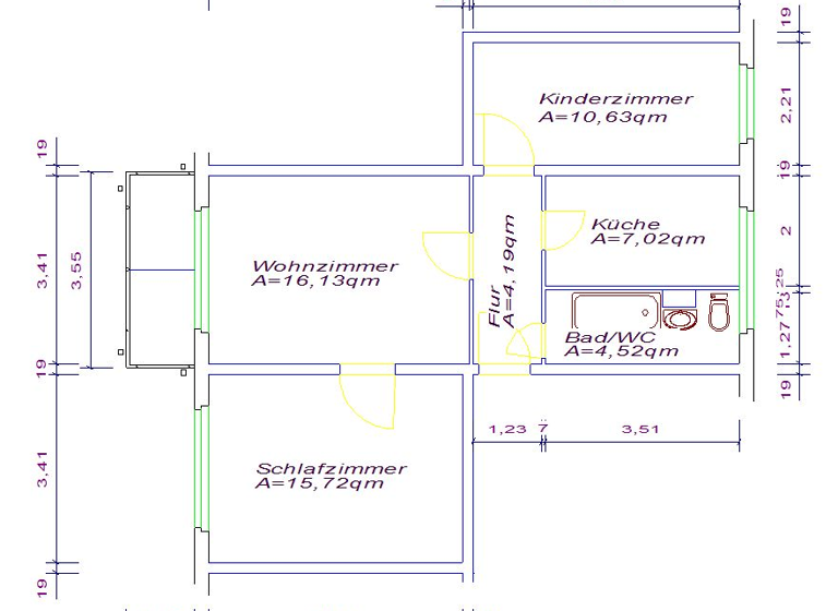 Wohnung zur Miete 400 € 3 Zimmer 60,9 m² 5. Geschoss frei ab 01.04.2026 Sosaer Straße 5 Thekla Leipzig 04349