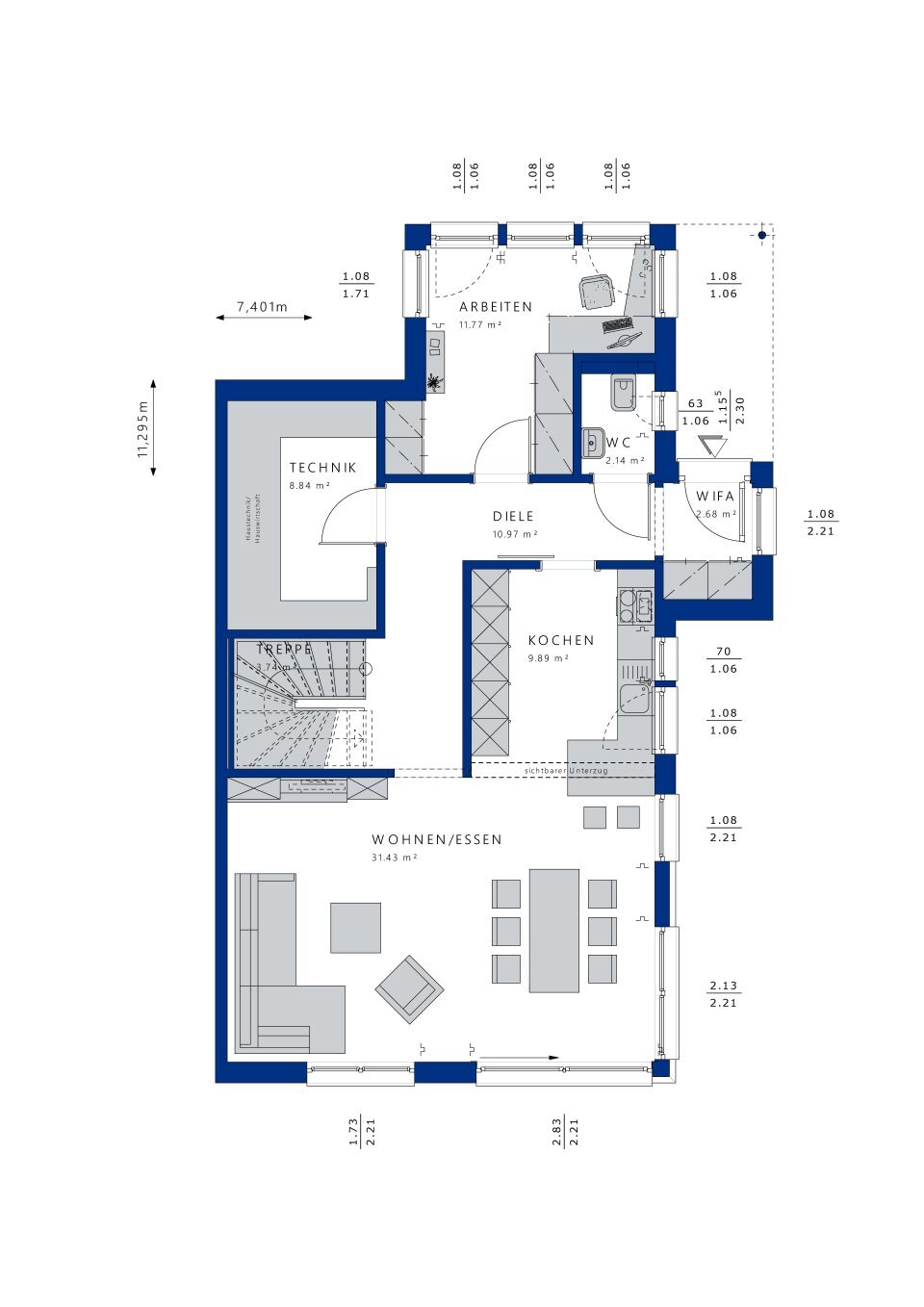 Haus zum Kauf 615.920 € 5 Zimmer 156 m²<br/>Wohnfläche 310 m²<br/>Grundstück Darum / Gretesch / Lüstringen 210 Osnabrück 49086