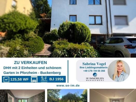 Doppelhaushälfte zum Kauf 399.000 € 7 Zimmer 125,6 m² 404 m² Grundstück Haidach Pforzheim 75175