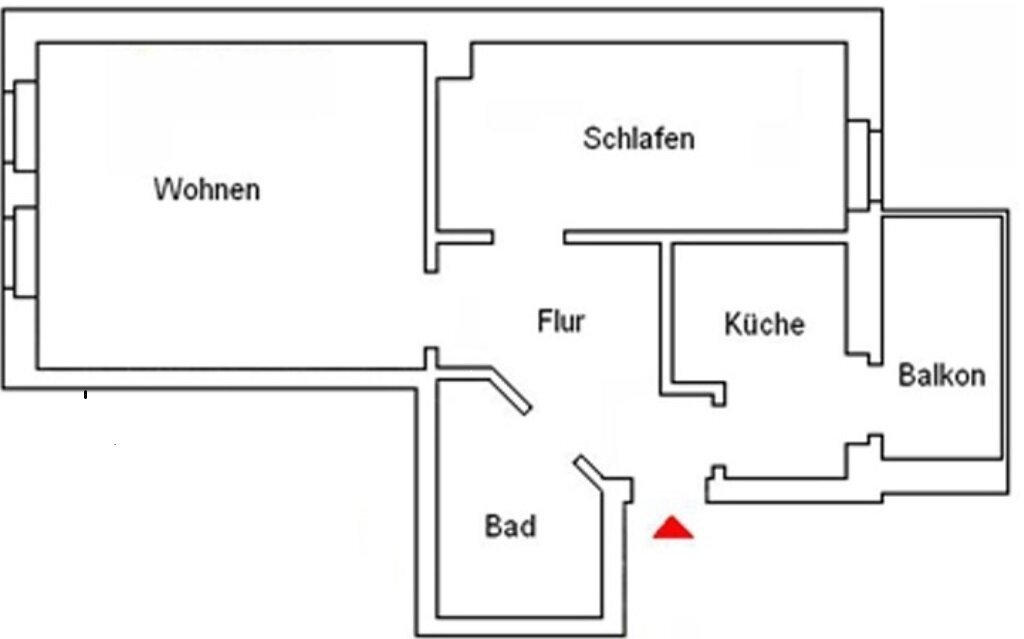 Wohnung zur Miete 300 € 2 Zimmer 49 m²<br/>Wohnfläche 3.<br/>Geschoss Karl-Liebknecht-Str. 58 Ostviertel Gera 07546