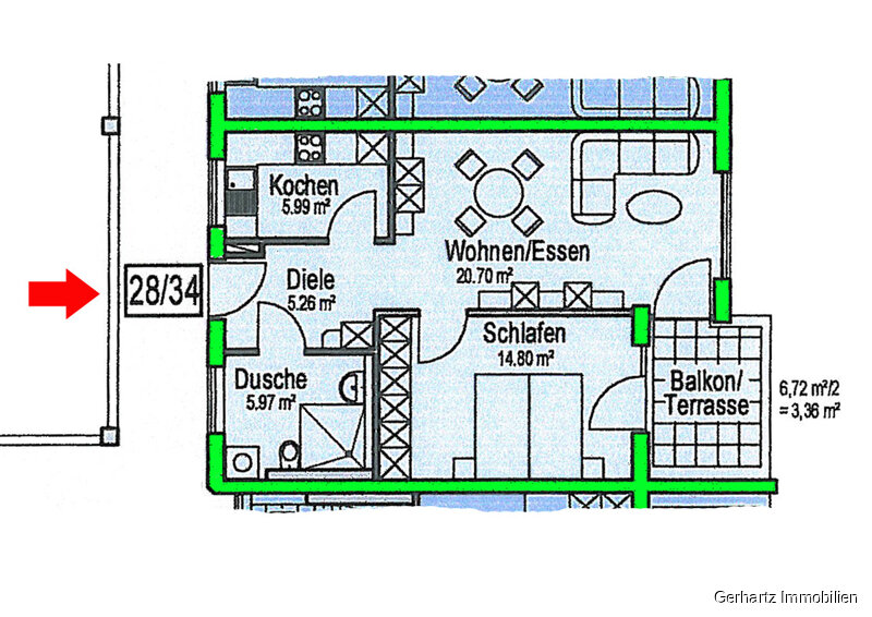 Wohnung zum Kauf 225.000 € 2 Zimmer 56,1 m²<br/>Wohnfläche 01.02.2025<br/>Verfügbarkeit Asterstein 3 Koblenz 56077