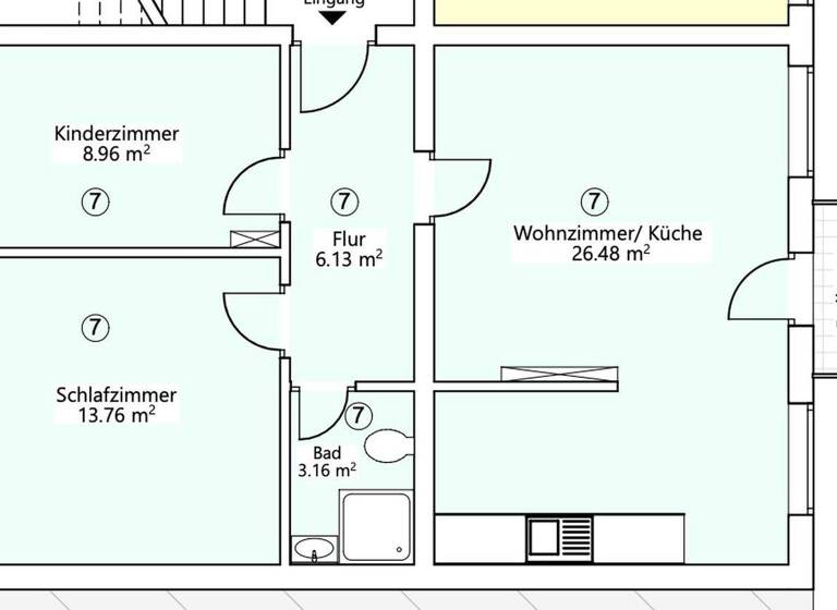 Wohnung zur Miete 1.151 € 3 Zimmer 68,8 m² EG frei ab 01.04.2026 Rudolfstraße 24 Aachen 52070