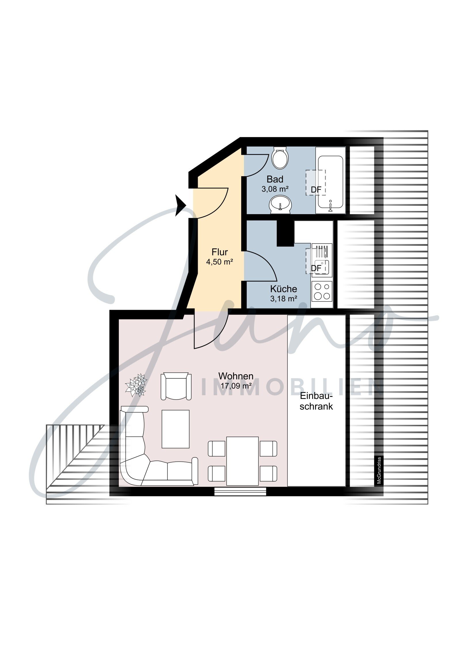 Wohnung zum Kauf 119.000 € 1 Zimmer 24 m²<br/>Wohnfläche 3.<br/>Geschoss Hermülheim Hürth 50354