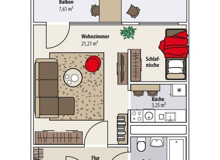Studio zur Miete 227 € 1 Zimmer 34,4 m² 9. Geschoss frei ab 01.07.2026 Otto-Rothe-Straße 16 Lusan Gera 07549