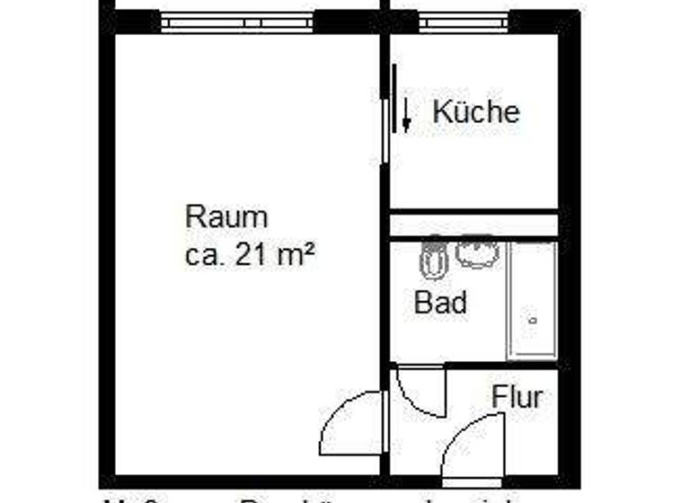 Studio zur Miete 323 € 1 Zimmer 36,7 m² 5. Geschoss Uranusstr. 38 Trotha Halle (Saale) 06118