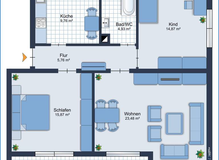 Wohnung zum Kauf 222.000 € 3 Zimmer 77,1 m²<br/>Wohnfläche 2.<br/>Geschoss Rielasingen Rielasingen-Worblingen 78239