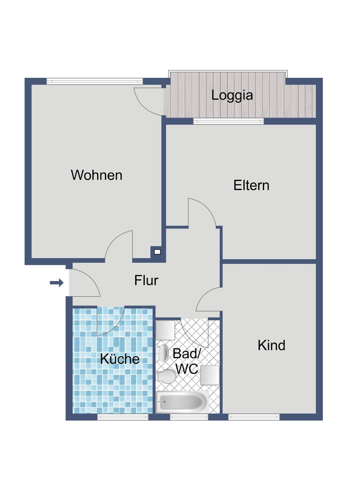 Wohnung zur Miete nur mit Wohnberechtigungsschein 408 € 3 Zimmer 74,7 m²<br/>Wohnfläche 2.<br/>Geschoss 15.04.2025<br/>Verfügbarkeit Talstraße 34 Ochshausen Lohfelden 34253