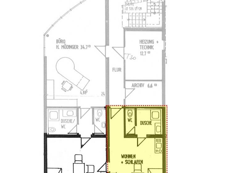 Bürofläche zur Miete 29 m² Bürofläche Raitzhainer Straße 51 Beerwalde Löbichau 04626