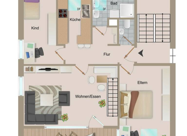 Wohnung zum Kauf 279.000 € 3 Zimmer 77 m² 2. Geschoss Oeffingen Fellbach 70736