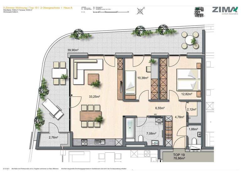 Wohnung zur Miete 1.212 € 3 Zimmer 78,9 m² 2. Geschoss frei ab 01.06.2026 Wichnergasse 17 Feldkirch 6800