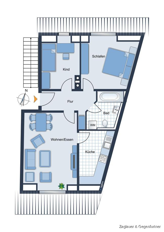 Wohnung zur Miete 640 € 3 Zimmer 63,2 m²<br/>Wohnfläche Deggendorf Deggendorf 94469