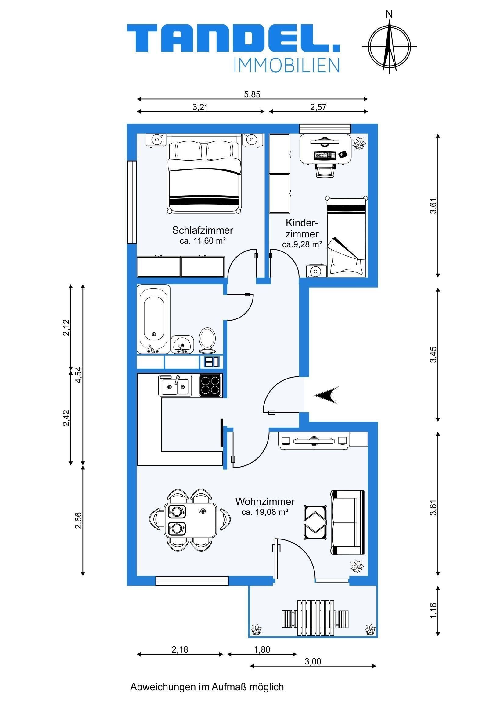 Wohnanlage zum Kauf als Kapitalanlage geeignet 68.000 € 3 Zimmer 57,3 m²<br/>Fläche Nördliche Neustadt Halle (Saale) 06122