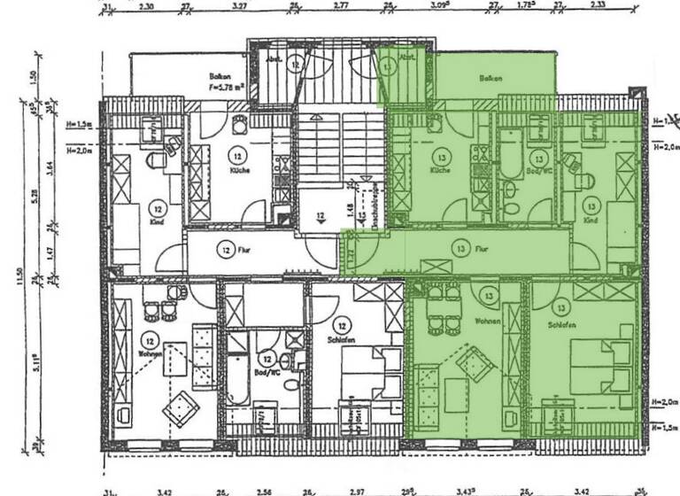 Wohnung zum Kauf 79.849 € 3 Zimmer 70,4 m² 4. Geschoss Gneisenaustraße 8 Hilbersdorf Chemnitz / Hilbersdorf 09131