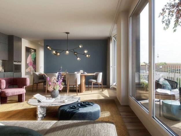 Wohnung zum Kauf - Neubau 1.069.500 € 4 Zimmer 105,9 m² 6. Geschoss Thulestraße 48 Pankow Berlin 13189