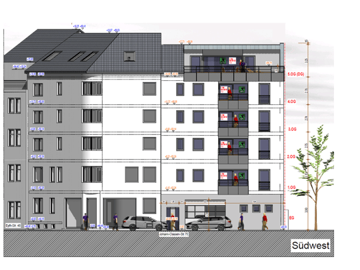 Wohnung zur Miete 1.040 € 2 Zimmer 55 m² Geschoss 1/6 frei ab 01.12.2026 Johann-Classen-Str. 75 Kalk Köln 51103