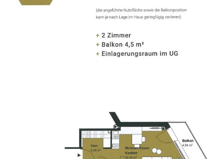 Wohnung zur Miete 906 € 2 Zimmer 45 m² Wiener Neustadt 2700