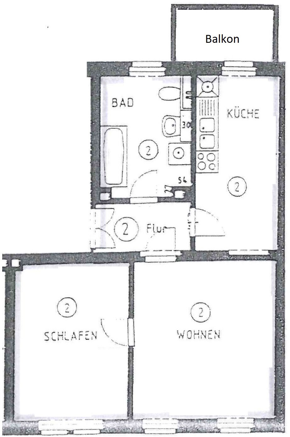 Wohnung zur Miete 360 € 2 Zimmer 56 m²<br/>Wohnfläche Meißen Meißen 01662