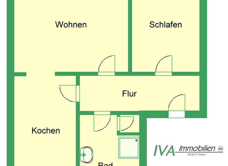 Wohnung zur Miete 300 € 2 Zimmer 52 m² 3. Geschoss Rathausplatz Innenstadt Riesa 01589