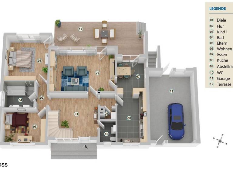 Mehrfamilienhaus zum Kauf 375.000 € 5 Zimmer 193,5 m² 744 m² Grundstück frei ab sofort Reckenfeld Greven 48268