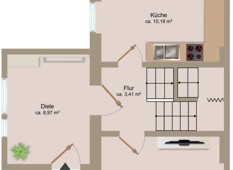 Doppelhaushälfte zum Kauf 89.000 € 3 Zimmer 68,9 m² 353 m² Grundstück August-Bebel-Straße 28 Zscherndorf Sandersdorf-Brehna 06792