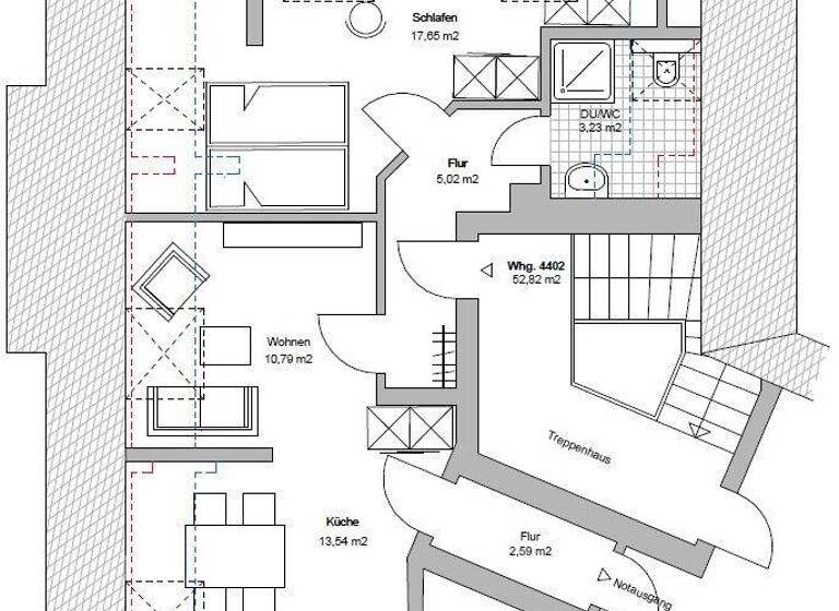 Wohnung zur Miete 790 € 2 Zimmer 52,8 m² 4. Geschoss Anhalter Straße 24a Eutritzsch Leipzig 04129