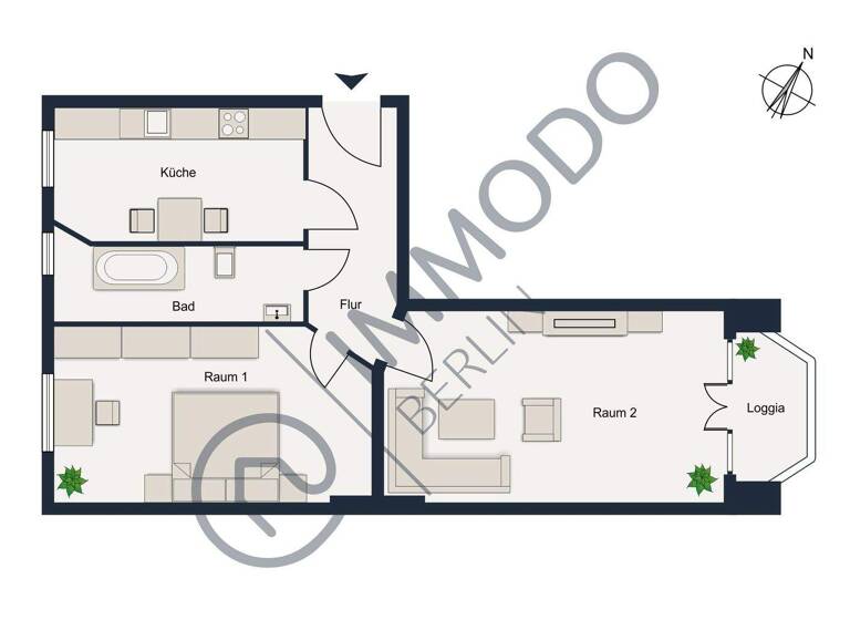 Wohnung zum Kauf 320.000 € 2 Zimmer 60 m² 1. Geschoss Steglitz Berlin 12157