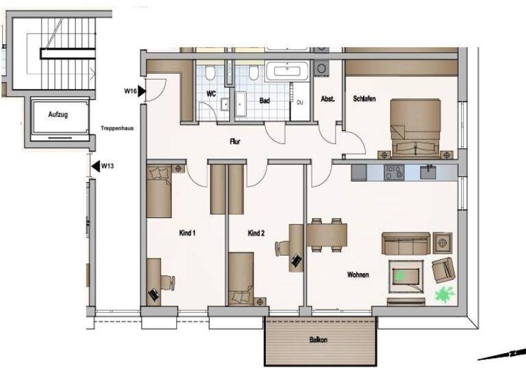 Wohnung zum Kauf - Erstbezug provisionsfrei 545.900 € 4 Zimmer 105,6 m² 3. Geschoss Mickten Dresden 01139