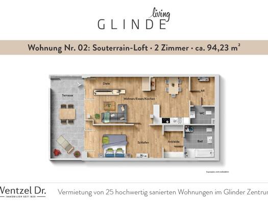 Wohnung zur Miete 1.754 € 2 Zimmer 94,2 m² EG frei ab 01.12.2026 Glinde 21509