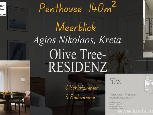 Penthouse zum Kauf 525.000 € 4 Zimmer 110 m² 1. Geschoss Municipality of Agios Nikolaos 721 00