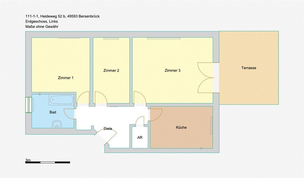 Wohnung zur Miete 426 € 3 Zimmer 80,4 m²<br/>Wohnfläche EG<br/>Geschoss 01.04.2025<br/>Verfügbarkeit Heideweg 52b Bersenbrück Bersenbrück 49593