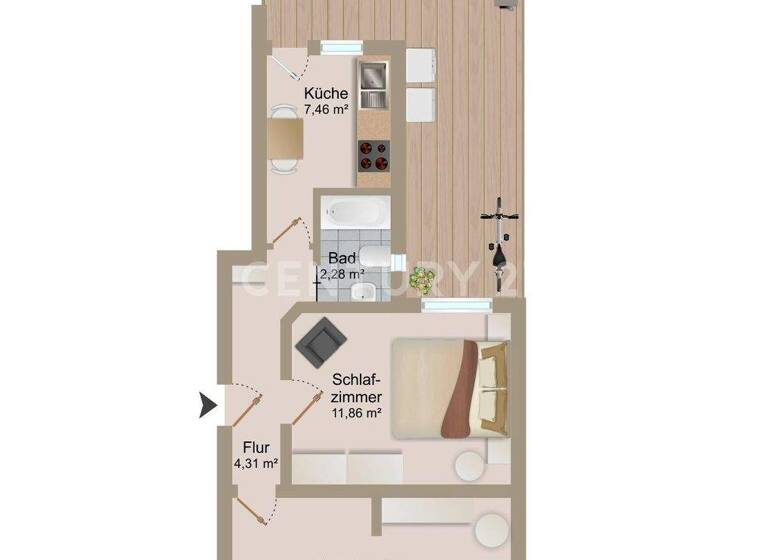 Wohnung zum Kauf 45.000 € 2 Zimmer 45 m² EG frei ab sofort Lehe Bremerhaven 27576