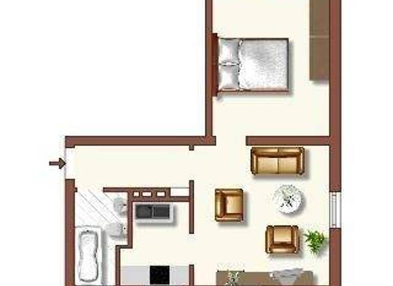 Wohnung zur Miete 409 € 2 Zimmer 42,1 m² EG frei ab 27.04.2026 Peschenstraße 13 Huckingen Duisburg 47259