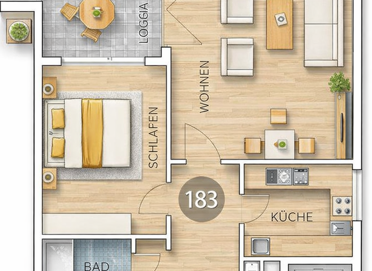 Wohnung zum Kauf 149.000 € 2 Zimmer 47,4 m² 8. Geschoss Rudolf-Schiestl-Straße 19/21 Nordstadt Fürth 90765