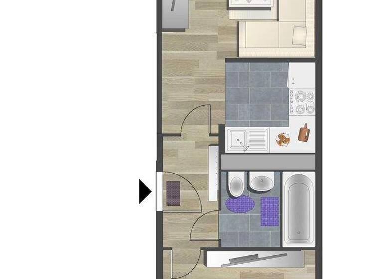 Wohnung zur Miete 214 € 2 Zimmer 39,3 m² 4. Geschoss frei ab 16.04.2026 Marie-Tilch-Str. 12 Hutholz Chemnitz 09123