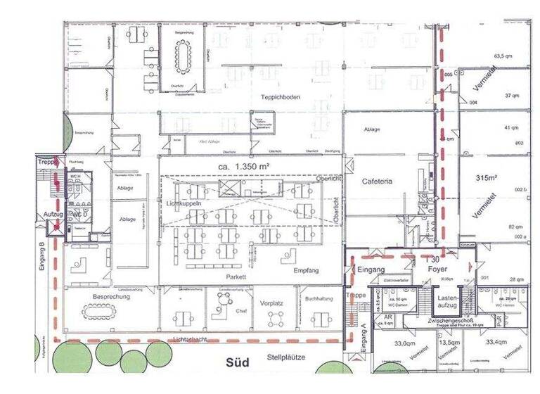 Büro zur Miete provisionsfrei 9 € 1.350 m² Bürofläche teilbar ab 250 m² Fellbach 70736